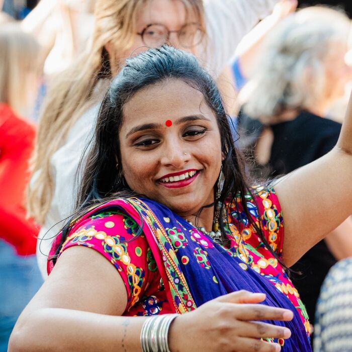 Kaushika Kumar dancing.
