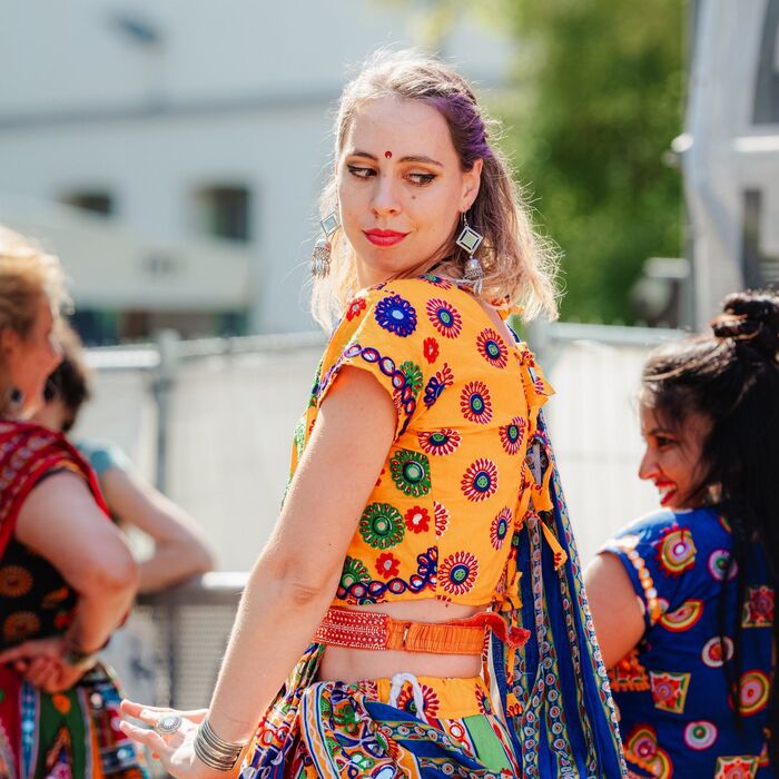 Sara Van Holm dancing.